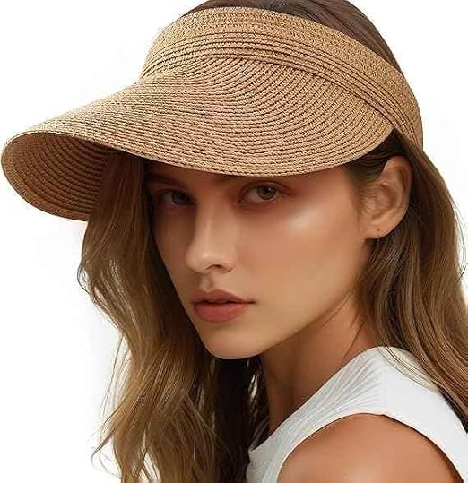 PANCA Straw Hat Sun Hats for Women | Wide Brim Beach Cap with UV Protection | Stylish Summer Travel Hat for Outdoor, Vacation & Daily Use | Packable Design Khaki