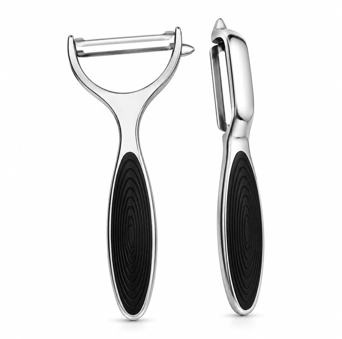 PANCA Vegetable & Fruit Peeler Set of 2 with Y & I Shape Design | Stainless Steel Potato, Carrot, Cucumber & Apple Peeler with Eye Remover | Sharp Kitchen Slicer Cutter Tool