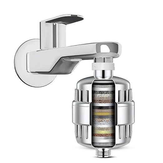 PANCA SF-15 PRO Shower &amp; Tap Water Filter with 15-Stage Filtration | Hard Water Softener for Bathroom &amp; Kitchen | Anti-Chlorine, Scale Reduction Filter for Clean Water (Filter Set With Connectors)