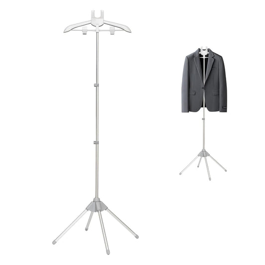 PANCA Handheld Garment Steamer Rack – Adjustable Clothes Iron Stand Hanger for Steam Ironing | Ironing Machine Bracket for Coats, Shirts, Dresses &amp; More | Durable &amp; Space-Saving Design (White)