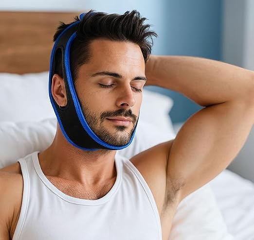 PANCA Anti Snoring Chin Strap for Men &amp; Women | Adjustable Snore Reduction Belt Sleep Aid | Breath Support Jaw Strap Device for Peaceful Night Sleep