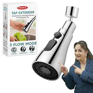 PANCA Tap Extender for Kitchen Sink | 360 Rotating Flexible Faucet Extension with 3 Spray Modes | Kitchen Accessories Items for Home, Wash Basin Tap, Water Tap Filter, Kitchen Tools &amp; Gadgets