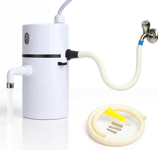 PANCA Auto Cut-Off Instant Water Heater | Portable Electric Geyser for Bathroom, Kitchen, Office, Saloon &amp; Home | Shockproof Fast Heating Mini Hot Water Device | Energy Efficient (White)