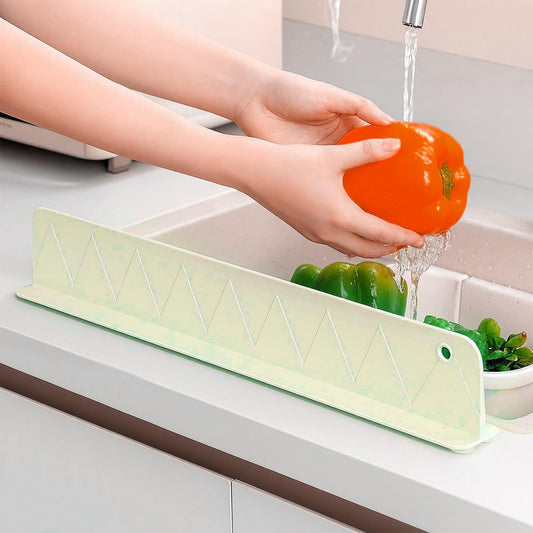 PANCA Sink Splash Guard for Kitchen Countertop | Flexible Silicone Anti-Spill Baffle with Suction Base | Kitchen Accessories | Waterproof Edge Protector for Wash Basin &amp; Platform | Easy-Fit Pack of 1