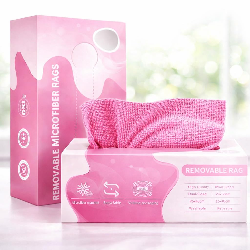 PANCA Reusable Magic Cleaning Cloth Pack of 20 | Washable Multi-Use Microfiber Wipes for Kitchen, Household, Car &amp; Office | Thick Absorbent Fast-Drying Towels &amp; Streak-Free Shine (Pink)