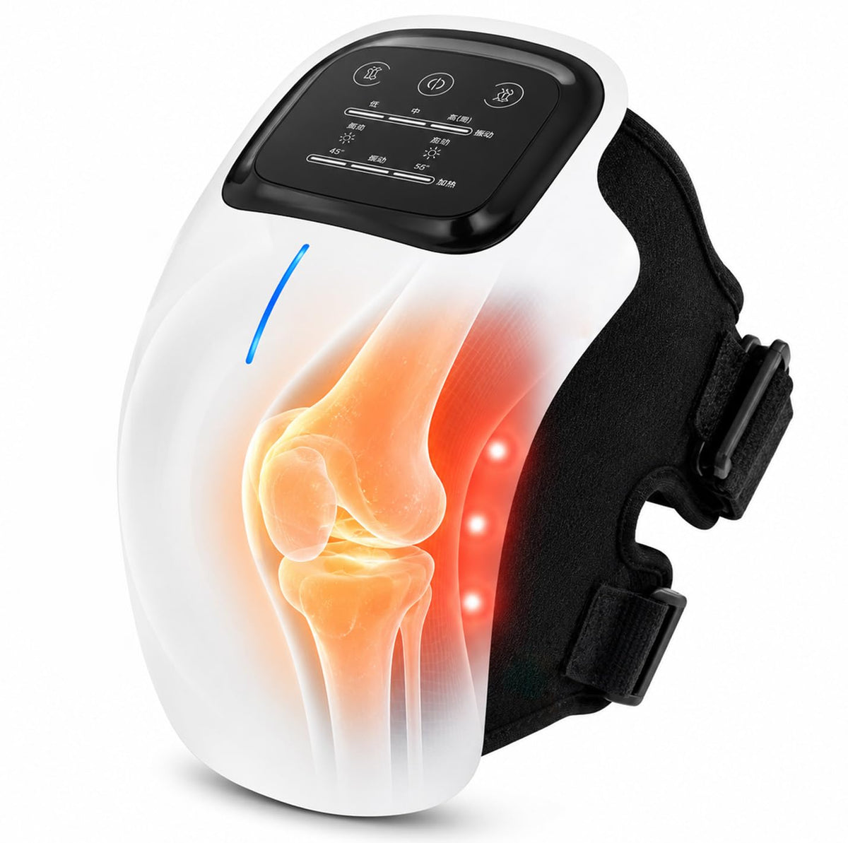 PANCA Knee Massager with Heat &amp; Vibration | Rechargeable Joint Massage Machine for Knee, Shoulder &amp; Elbow | 3 Heat Levels, Portable Physiotherapy Massager for Daily Comfort &amp; Relaxation