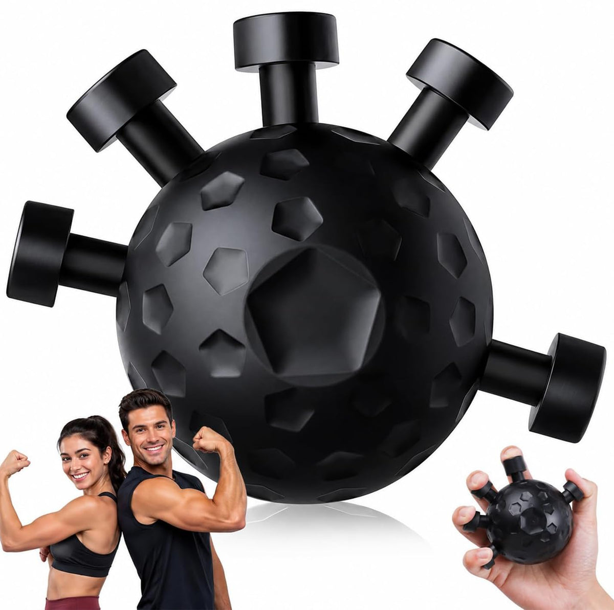 PANCA Hand Grip Strengthener, Ultimate Finger Exerciser Strength Trainer Exercise Ball, Forearm Wrist Finger Workout Equipment for Men Women, Grip Strength Trainer for Gym Home Office Rehabilitation
