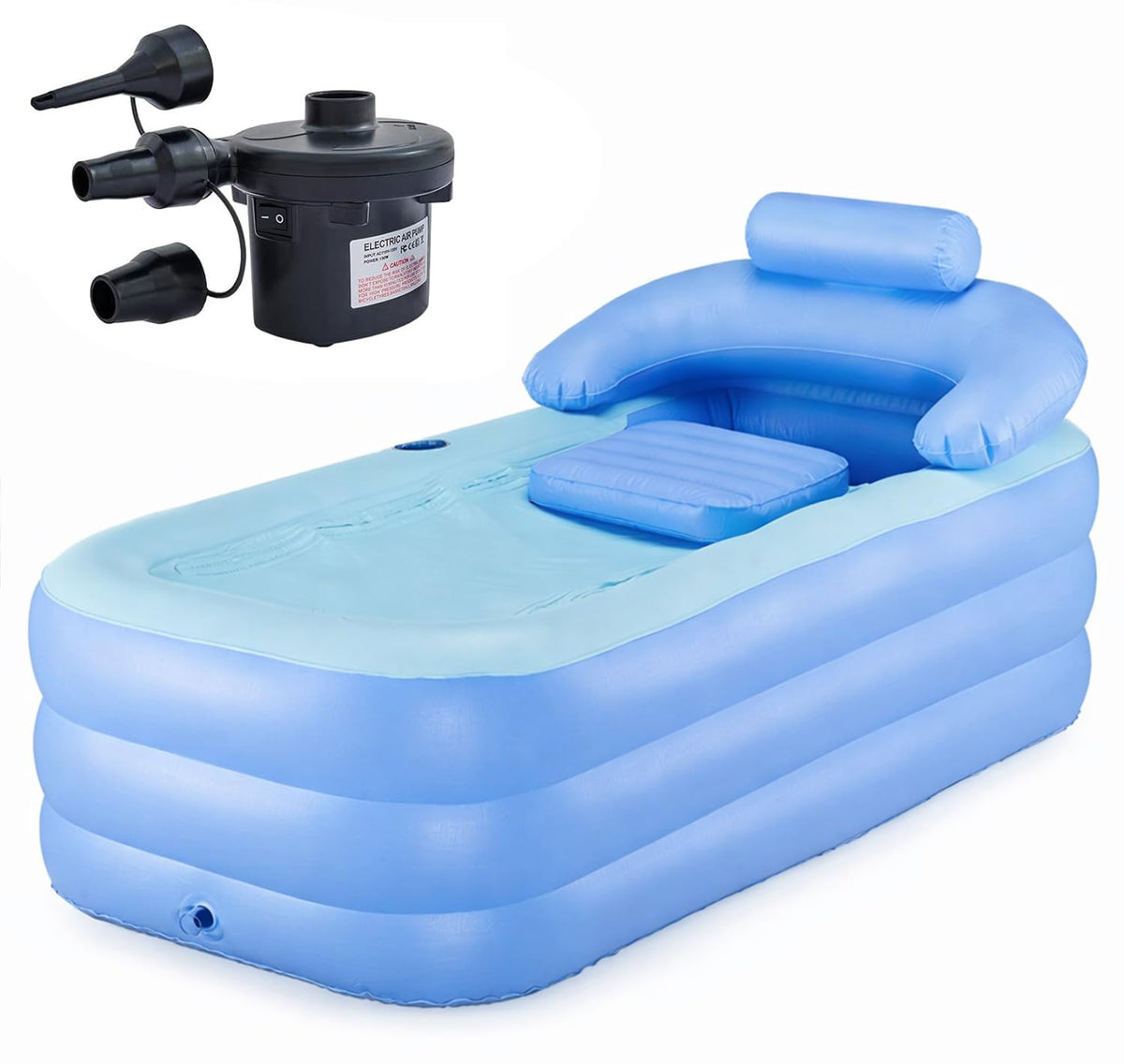 PANCA Foldable Bath Tub for Bathroom| SPA Tub for Home Use with Drainage Hole For Adults And Kids| Maintains Hot &amp; Cold Water | Thickened Insulated Ice Bath Tub (Inflatable Bath Tub With Pump)