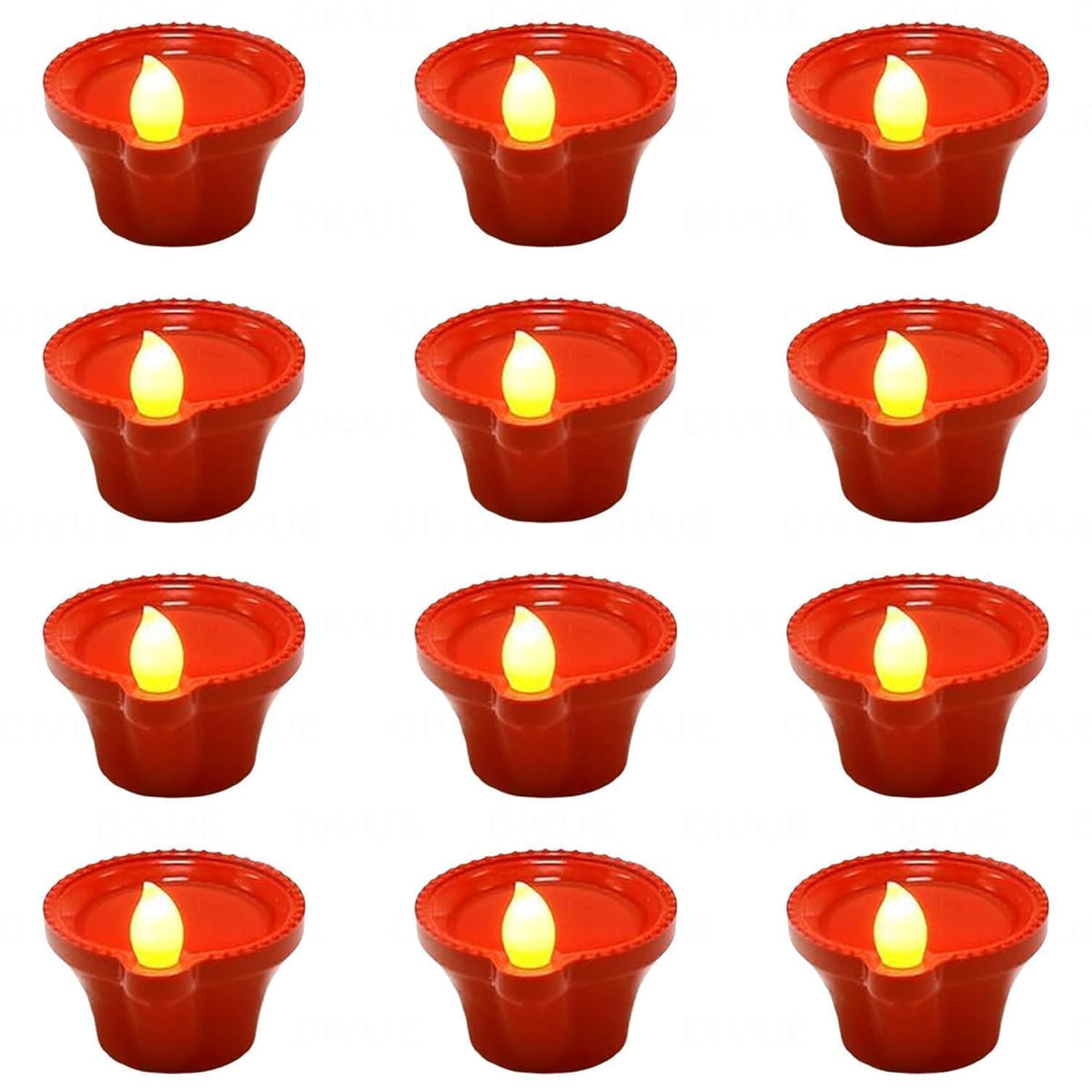 PANCA Water Sensor LED Diya Pack of 6 | Warm Ambient Electric Diyas for Home Decor | Water Activated Decorative Lights for Diwali, Pooja, Mandir, Temple, Christmas &amp; New Year Decoration