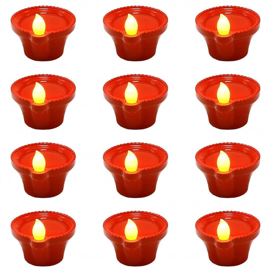 PANCA Water Sensor LED Diya Pack of 6 | Warm Ambient Electric Diyas for Home Decor | Water Activated Decorative Lights for Diwali, Pooja, Mandir, Temple, Christmas &amp; New Year Decoration