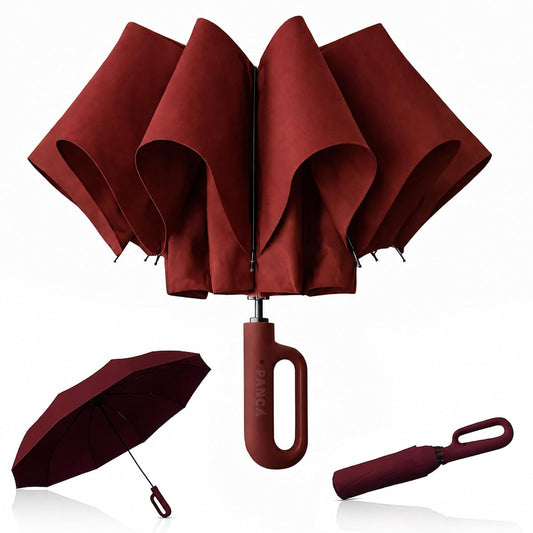PANCA Umbrella for Rain Big Size - Windproof UV Protection Compact Folding Umbrella for Men, Women, Girls &amp; Kids | Automatic Open &amp; Close, 8 Ribs Strong Stylish Chatri for Daily Monsoon Travel