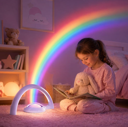 PANCA LED Rainbow Projector - Rainbow Projector LED Light Reflection, Rainbow Maker for Children Gift, Galaxy Star Night Light Projector, USB Color Changing Bedroom Ceiling Room Decor Lamp