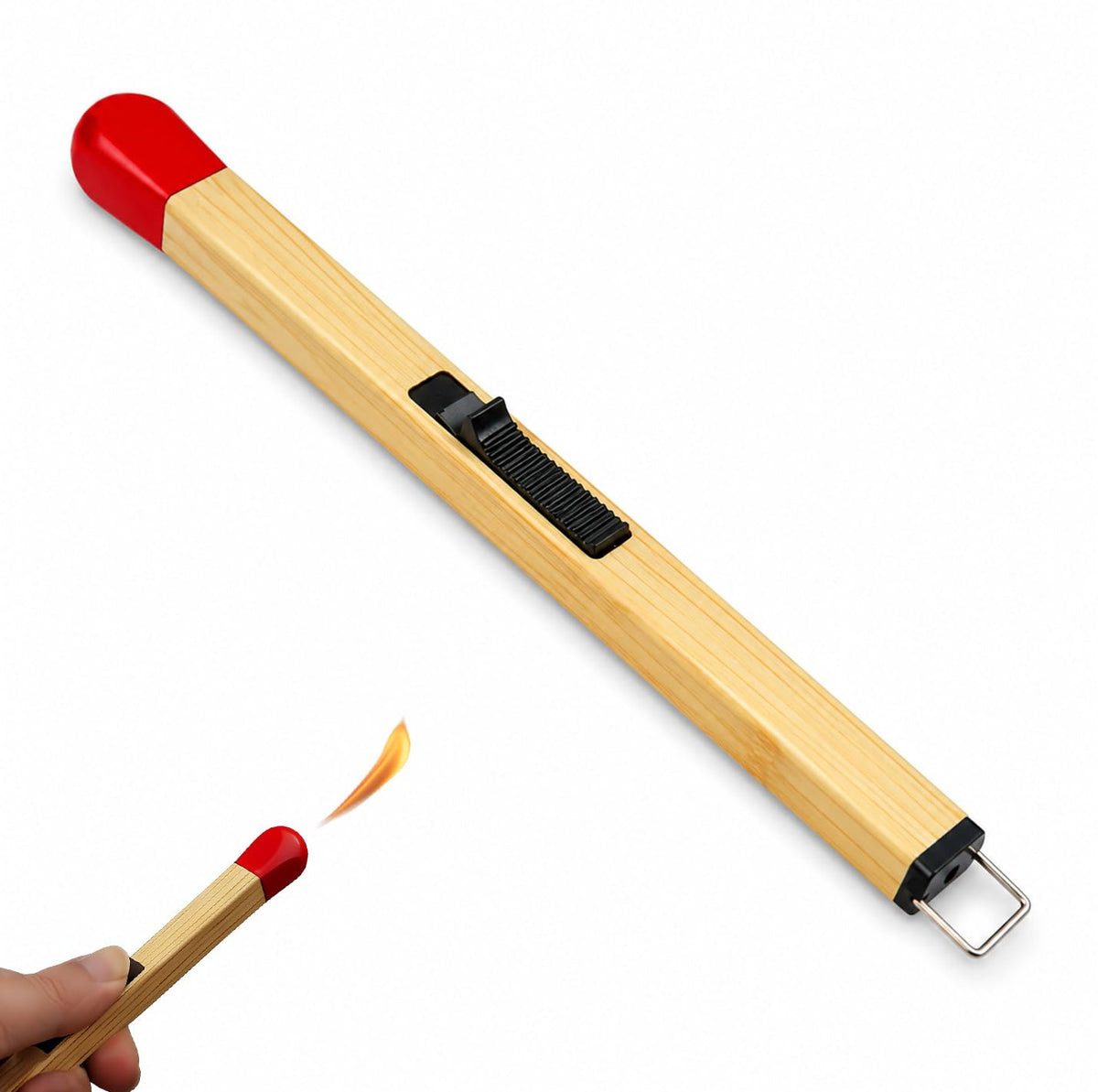 PANCA Match Stick Shaped Gas Lighter for Kitchen | Long Handle Butane Gas Lighter for Stove, Candle &amp; BBQ | Windproof Flame Lighter, Refillable Multipurpose Lighter for Outdoor Use &amp; Home