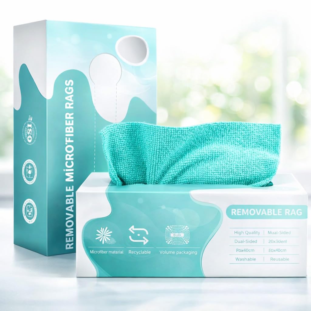 PANCA Reusable Magic Cleaning Cloth Pack of 20 | Washable Multi-Use Microfiber Wipes for Kitchen, Household, Car &amp; Office | Thick Absorbent Fast-Drying Towels &amp; Streak-Free Shine (Blue)