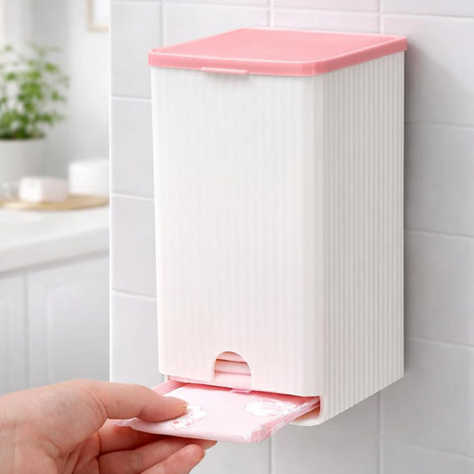 PANCA Sanitary Pads Dispenser Wall Mounted Box | Bathroom Sanitary Pad Holder Organizer | Dustproof Waterproof Napkin Storage for Home, Office &amp; School Washrooms