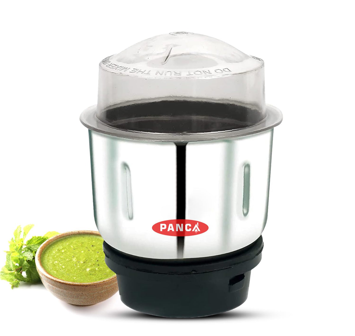 PANCA Heavy Quality Chutney Jar (400 ml) Suitable for All mixer Grinder (Stainless steel) Pack Of 1