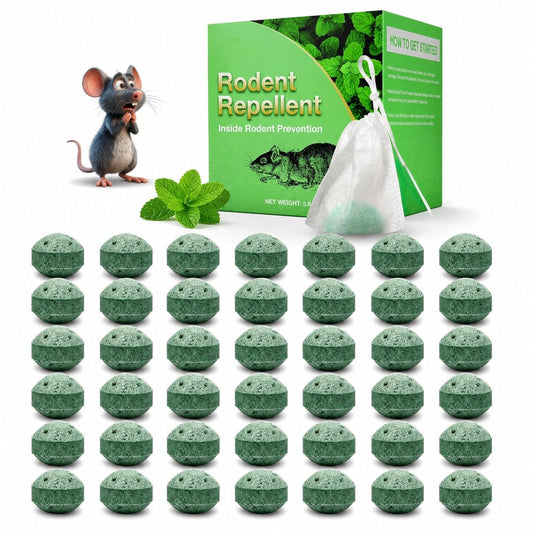PANCA Natural Rodent Repellent Tablets for Car &amp; Home Pack of 10 | Peppermint Rat Repellent Mouse Deterrent for Car Wires Garage Kitchen Indoor Outdoor Pest Repeller Safe for Children &amp; Pets