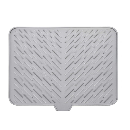 PANCA Silicone Dish Drying Mat with Drain Lip | Large Anti-Slip Drying Mat for Home | Multipurpose Utensil, Glass &amp; Bottle Drying Organizer for Sink, Countertop &amp; Dining Table (Medium Size)