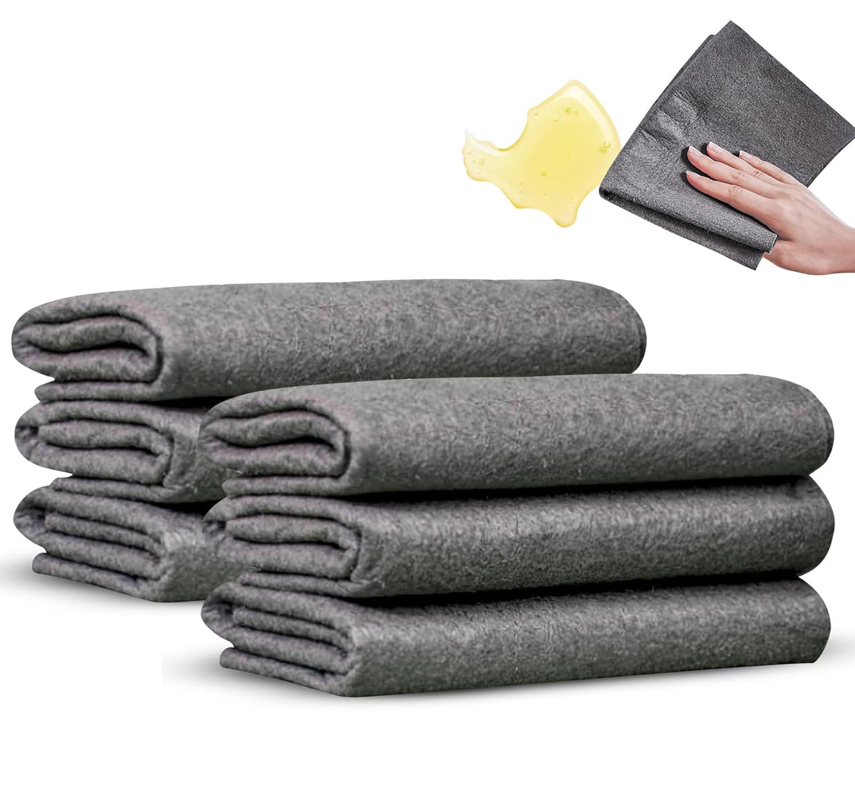 PANCA Microfibre Cleaning Cloth Reusable Magic Pocha | Thick Lint Free Streak Free Cleaning Cloths | 40x50 cm Big Size for Kitchen, Home, Car &amp; Window Cleaning (Set of 6)