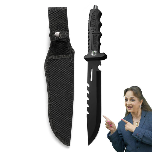 PANCA Premium Carbon Steel Kitchen Knife with Protective Cover | Sharp Utility Knife for Cutting Fruits, Vegetables &amp; Meat | Rust-Resistant Black Culinary for Home &amp; Kitchen Use (Set of 1)