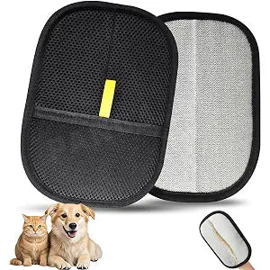 PANCA Pet Hair Remover Gloves – Electrostatic Cat &amp; Dog Hair Removal Tool for Furniture, Couch, Carpet, Curtains – Reusable Pet Grooming Gloves for Animal Fur Cleaning – Upgraded Fur Remover