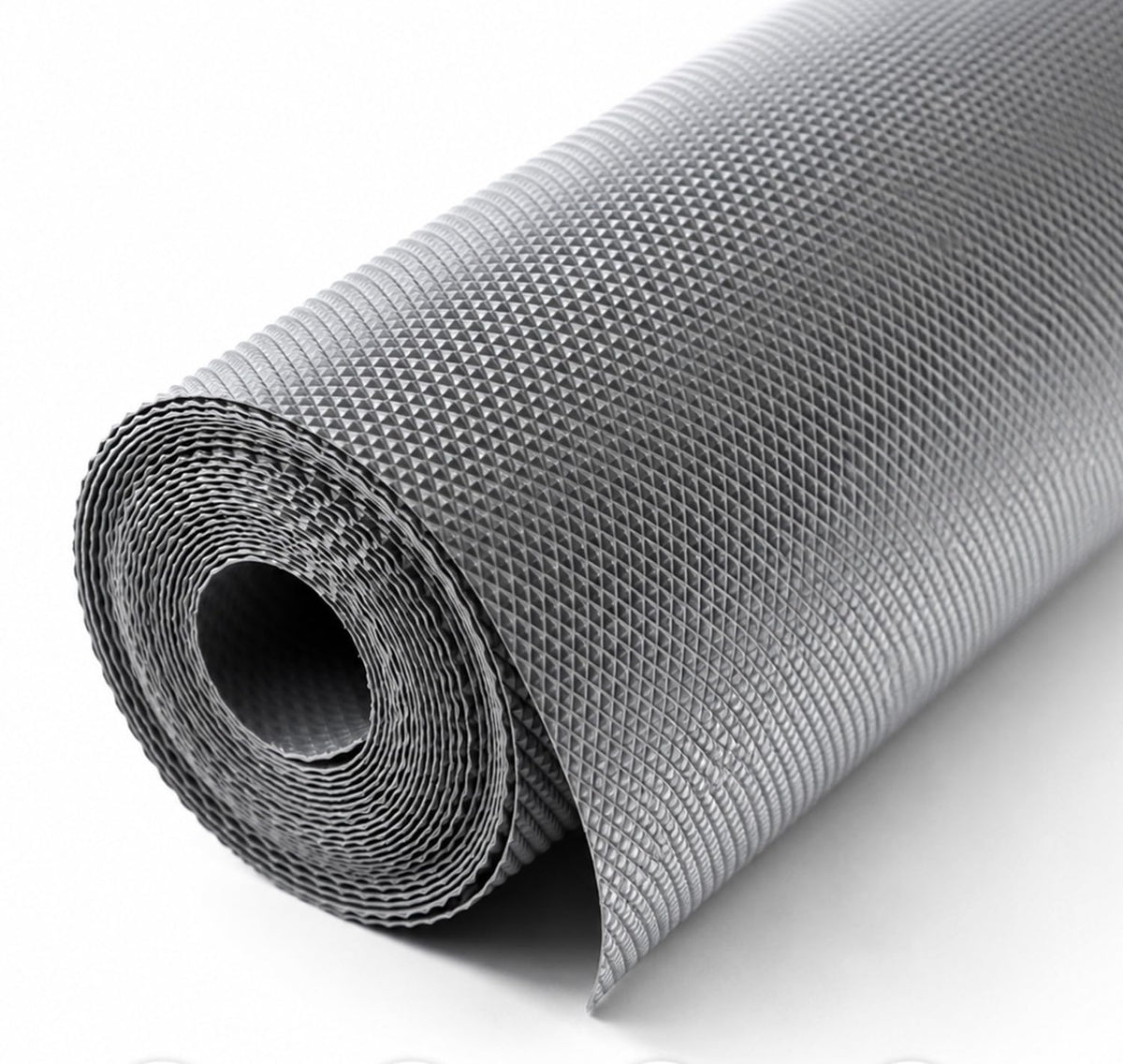 PANCA EVA Anti Slip Mat Roll 5 Meter | Food Grade Waterproof Shelf Liner for Home | Washable Drawer, Cabinet, Cupboard, Wardrobe, Refrigerator &amp; Rack Mat | Cuttable Storage Organizer (Gray)