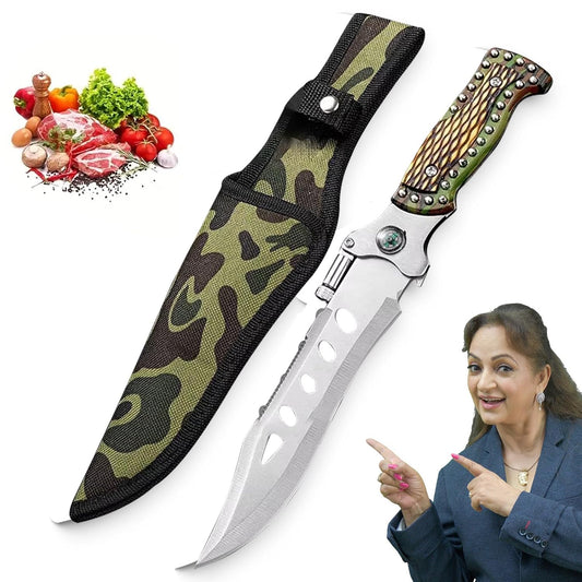 PANCA Professional Chef Knife | High-Carbon Stainless Steel Multipurpose Kitchen Knife for Cutting Vegetables, Fruits &amp; Meat | Durable Sharp Blade with Ergonomic Handle