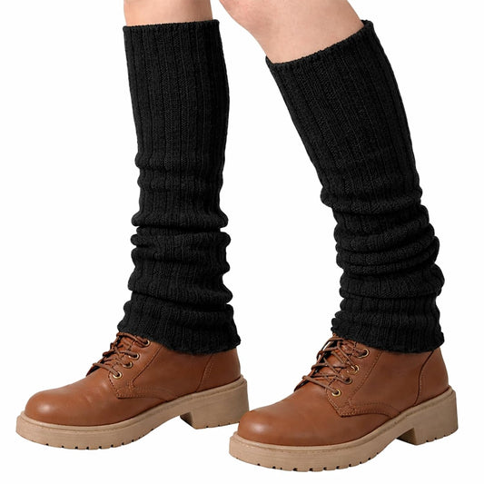 PANCA Winter Socks for Women | Woolen Fleece Leg Warmers Calf Length | Korean Outfit Stockings for Skirt Wear, Girls &amp; Kids | Soft Foot Warmers for Cold Weather