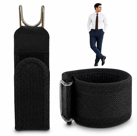 PANCA 2 Pcs Buckle Less Belt for Men &amp; Women | Adjustable Elastic Waist Strap with Hook Closure | Invisible No Buckle Belt for Jeans, Trousers, Formal Pants, Travel &amp; Everyday Wear