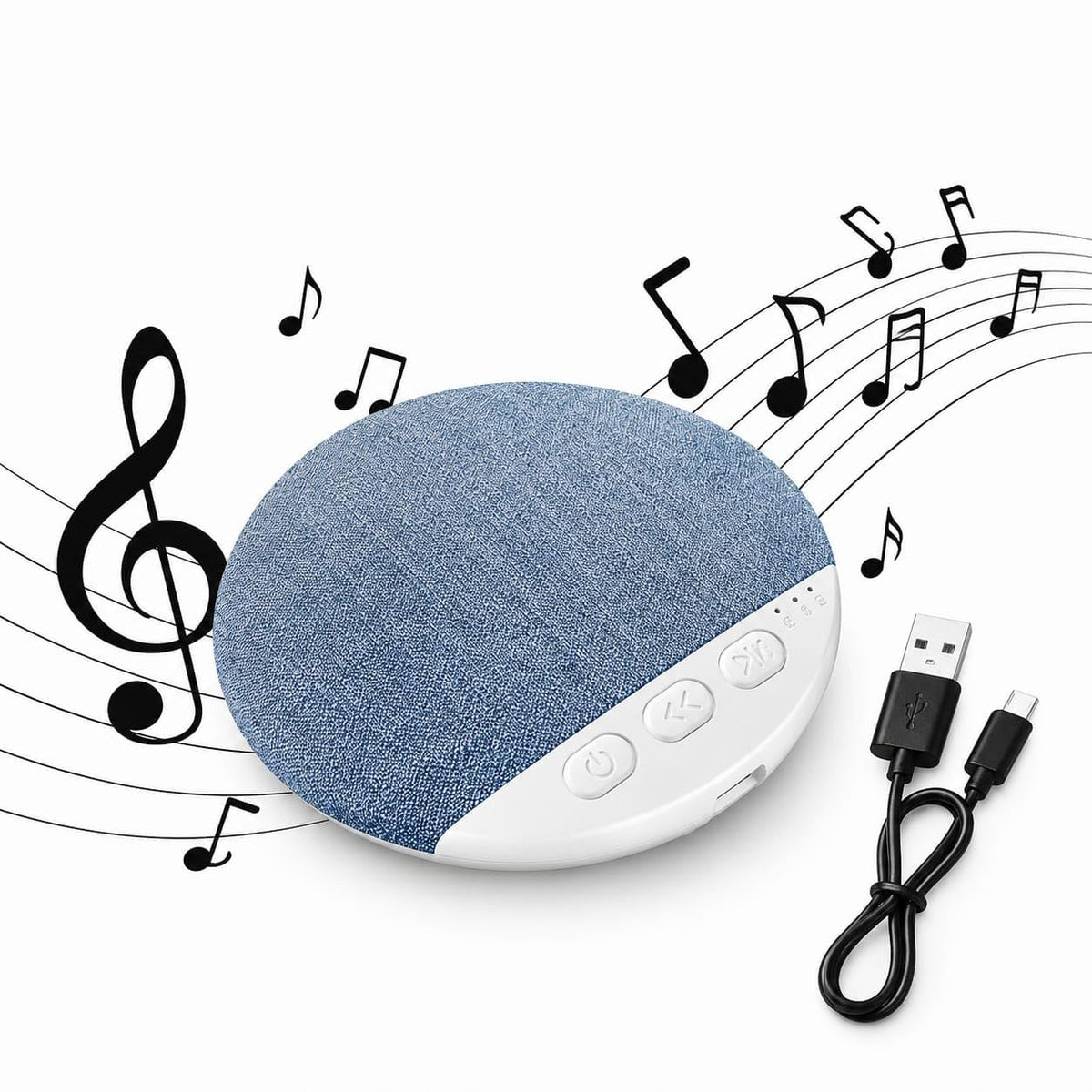 PANCA Bluetooth Pillow Speaker for Sleeping, Wireless Under Pillow Sleep Speaker with White Noise, Portable Mini Stereo Music Speaker for Side Sleepers, Bedside Travel Sleep Aid (Blue)